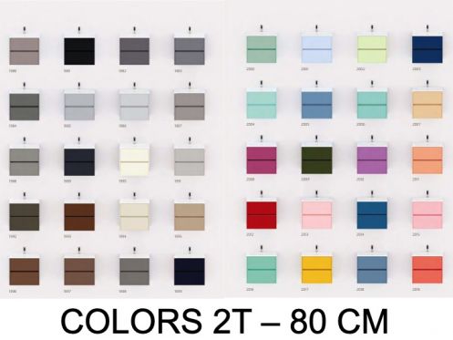 Vanity set with  80 cm - 2 drawers __plus__ washbasin __plus__ mirror - COLORS FORTY 2T