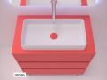 Vanity set with  60 cm - 3 drawers __plus__ washbasin __plus__ mirror - COLORS FORTY 3T