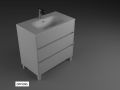 Vanity set with  80 cm - 3 drawers __plus__ washbasin __plus__ mirror - COLORS FORTY 3T