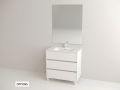 Vanity set with  100 cm - 3 drawers __plus__ washbasin __plus__ mirror - COLORS FORTY 3T