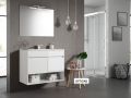 2-door cabinet set with niche __plus__ washbasin __plus__ mirror - ALICANTE 2P