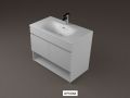 2-door cabinet set with niche __plus__ washbasin __plus__ mirror - ALICANTE 2P