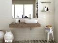 Countertop, for counter top washbasin, 60 => 140 cm __plus__ washbasin __plus__ mirror - MALAGA 1V