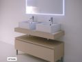 Countertop, for counter top washbasin, 60 => 140 cm __plus__ washbasin __plus__ mirror - MALAGA 1V