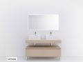 Countertop, for counter top washbasin, 60 => 140 cm __plus__ washbasin __plus__ mirror - MALAGA 1V