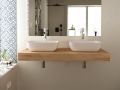 Countertop, for counter top washbasin, 90 => 140 cm __plus__ washbasin __plus__ mirror - MALAGA 2V