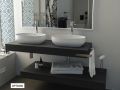 Countertop, for counter top washbasin, 90 => 140 cm __plus__ washbasin __plus__ mirror - MALAGA 2V