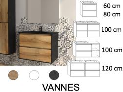 Vanity unit __plus__ washbasin __plus__ mirror - VANNES