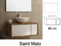 Vanity unit __plus__ washbasin __plus__ mirror - SAINT MALO