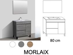 Vanity unit __plus__ washbasin __plus__ mirror - MORLAIX