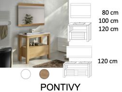 Vanity unit __plus__ washbasin __plus__ mirror - PONTIVY