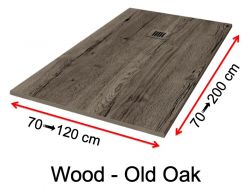 Shower tray, wood effect - Old Oak