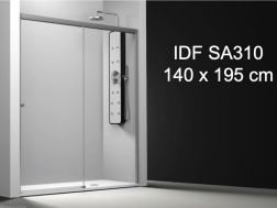 Sliding shower door, 140 x 195 cm - IDF SA310
