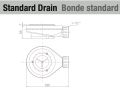 Shower tray, discrete drainage - DISCRET SLATE