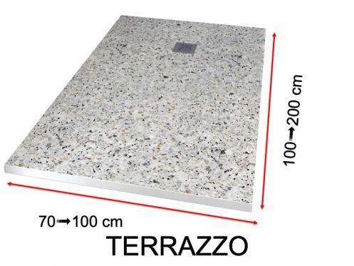 Shower tray, decorated with a personalized image - TERRAZZO