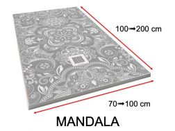 Shower tray, decorated with a personalized image - MANDALA