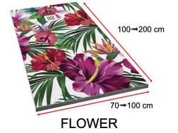 Shower tray, decorated with a personalized image - FLOWER