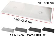 Shower tray, double drain - MALVA DOUBLE