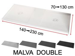 Shower tray, double drain - MALVA DOUBLE