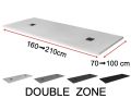 Double evacuation shower tray - DOUBLE ZONE