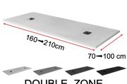 Shower tray, double drain - DOUBLE ZONE