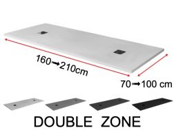 Shower tray, double drain - DOUBLE ZONE