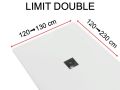 Double evacuation shower tray - LIMIT DOUBLE