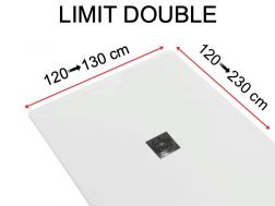 Double evacuation shower tray - LIMIT DOUBLE