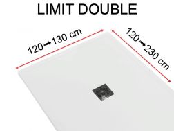 Shower tray, with border - LIMIT DOUBLE