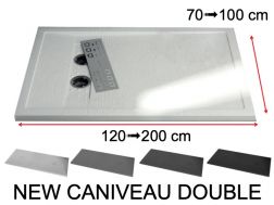 Shower tray, double drain - NEW CANIVEAU DOUBLE ZONE