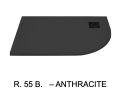 Shower tray, with quarter-round corner - RADIUS 55 BORDER RIGHT