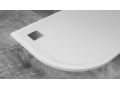 Shower tray, with quarter-round corner - RADIUS 55 BORDER RIGHT