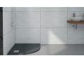 Shower tray, with quarter-round corner - RADIUS 55 BORDER RIGHT