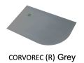 Shower tray, with quarter round curve, right - CORVOREC RIGHT