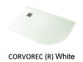 Shower tray, with quarter round curve, right - CORVOREC RIGHT