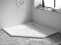 Shower tray, corner drain - PENTAGONE 25/25