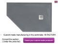 Pentagonal shower tray, extra flat resin - PENTAGONE LEFT