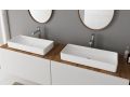 Countertop washbasin, 34 x 55 cm, in Solid Surface resin - ALFA 550