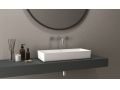 Countertop washbasin, 30 x 70 cm, in Solid Surface resin - ALFA 700