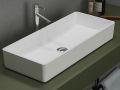 Countertop washbasin, 30 x 90 cm, in Solid Surface resin - ALFA 900