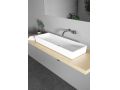 Countertop washbasin, 30 x 90 cm, in Solid Surface resin - ALFA 900