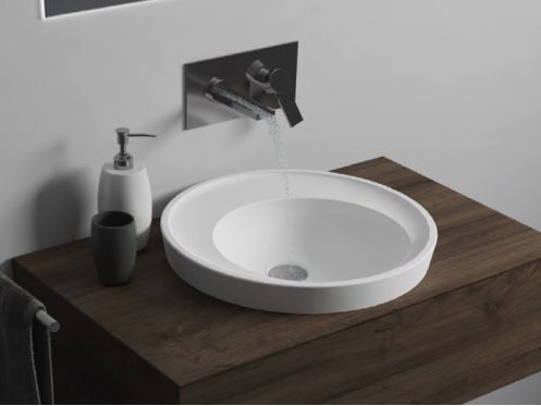 Countertop washbasin,  44 cm, in Solid Surface resin - EKAVIP