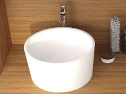 Countertop washbasin, Ø 36 cm, in Solid Surface resin - NOXPLUS