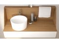 Countertop washbasin,  36 cm, in Solid Surface resin - NOXPLUS