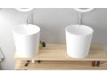 Countertop washbasin,  40 cm, in Solid Surface resin - EUTRAPLUS