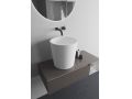 Countertop washbasin,  40 cm, in Solid Surface resin - EUTRAPLUS