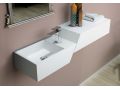 Designer washbasin, in Solid-Surface mineral resin - LEVEL XL