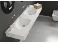 Design double washbasin top, in Solid-Surface mineral resin - CUP DOUBLE