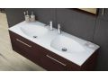 Design double washbasin top, in Solid-Surface mineral resin - CUP DOUBLE