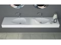 Design double washbasin top, in Solid-Surface mineral resin - CUP DOUBLE